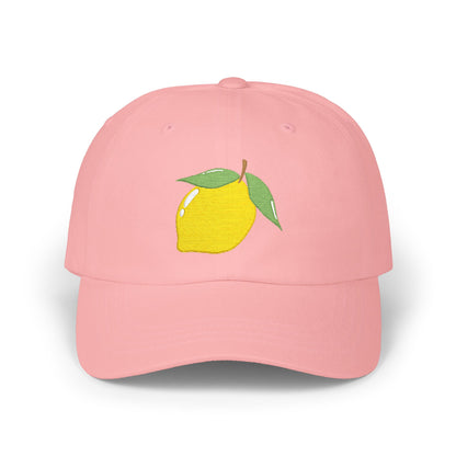 Lemon Embroidered Dad Cap Amalfi Capri Sicily Lemon Baseball Hat