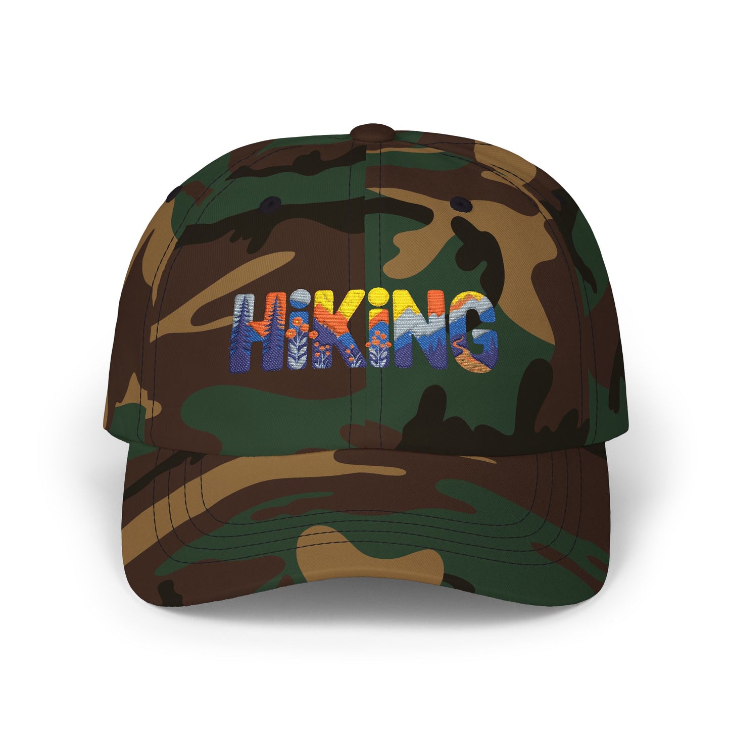 Hiking Dad Cap – Mountain Scenic Embroidered Hat for Outdoor Lovers