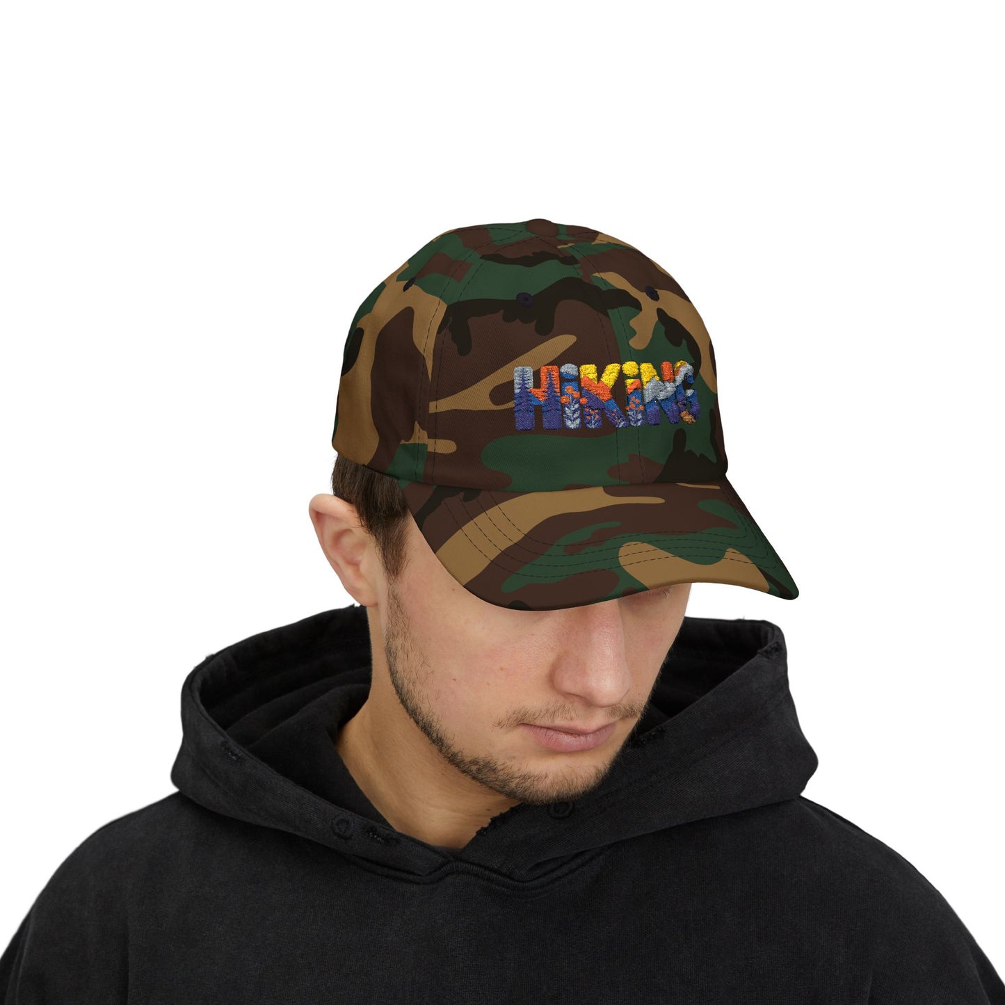 Hiking Dad Cap – Mountain Scenic Embroidered Hat for Outdoor Lovers