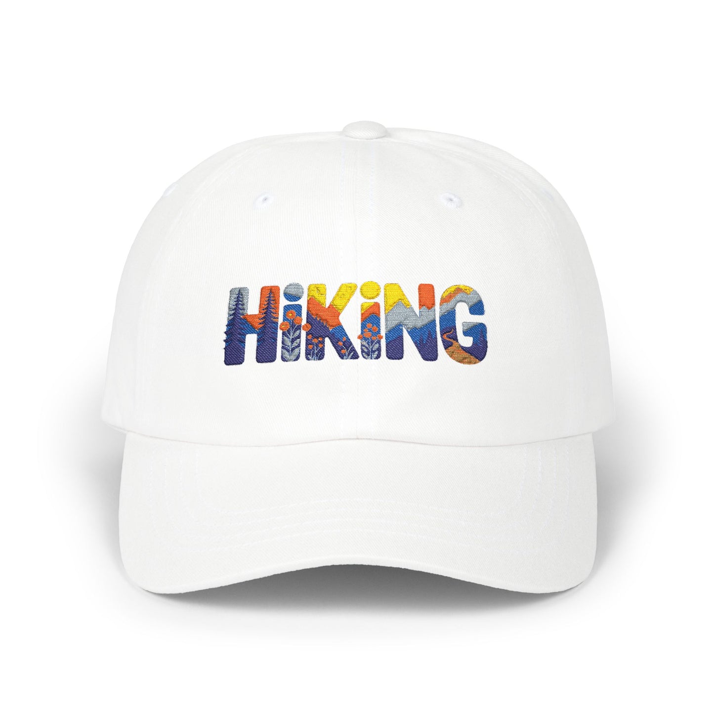 Hiking Dad Cap – Mountain Scenic Embroidered Hat for Outdoor Lovers