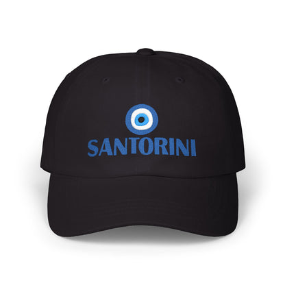 Santorini Evil Eye Dad Cap – Greek Island Embroidered Baseball Hat