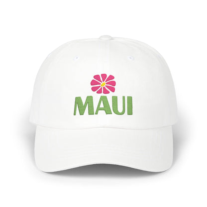 Maui Embroidered Dad Cap — Retro Hawaii Coastal Aloha Baseball Hat