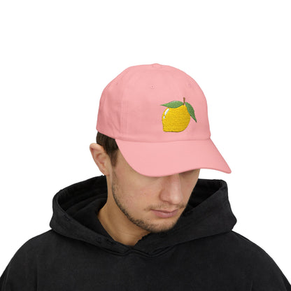 Lemon Embroidered Dad Cap Amalfi Capri Sicily Lemon Baseball Hat