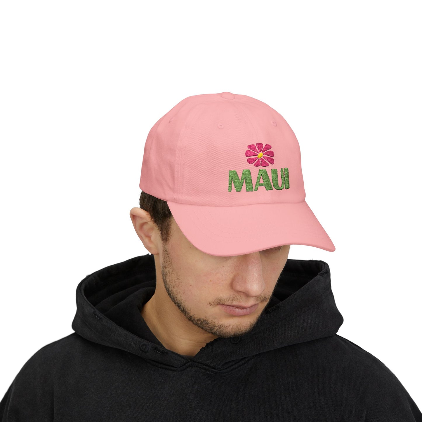 Maui Embroidered Dad Cap — Retro Hawaii Coastal Aloha Baseball Hat