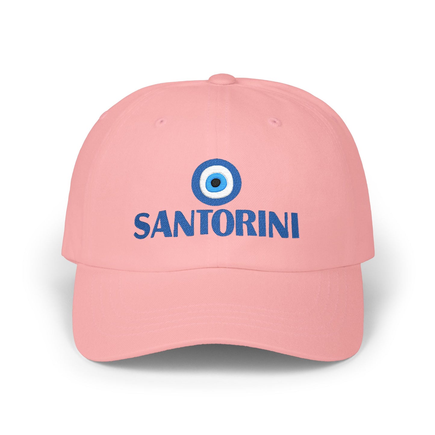 Santorini Evil Eye Dad Cap – Greek Island Embroidered Baseball Hat