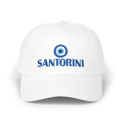 Santorini Evil Eye Dad Cap – Greek Island Embroidered Baseball Hat
