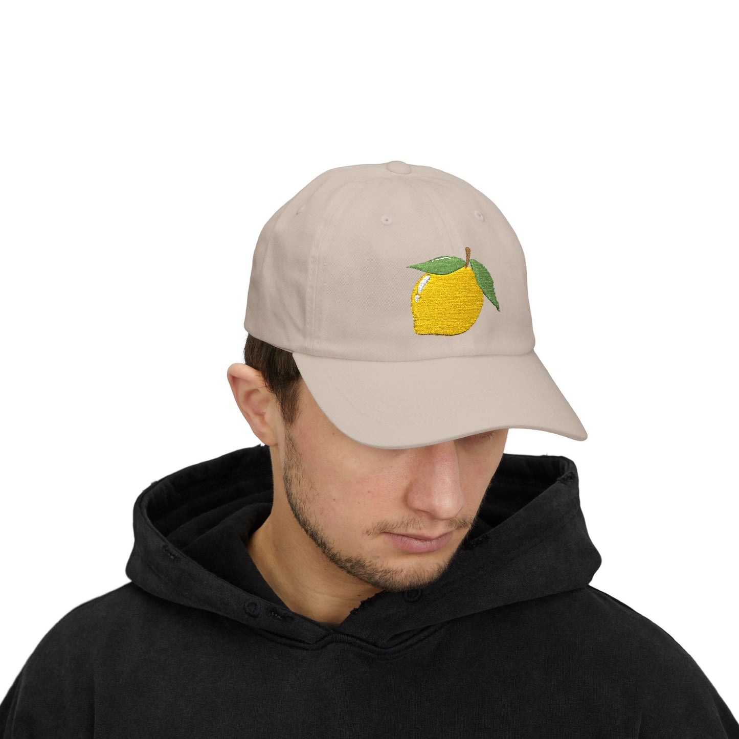 Lemon Embroidered Dad Cap Amalfi Capri Sicily Lemon Baseball Hat