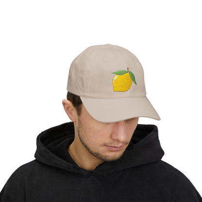 Lemon Embroidered Dad Cap Amalfi Capri Sicily Lemon Baseball Hat