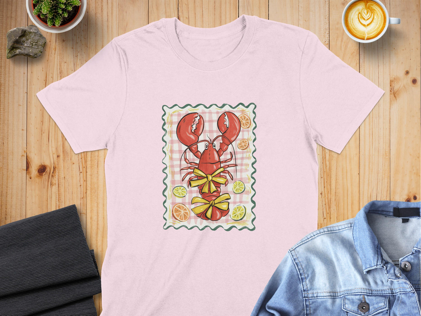 Colorful Lobster with Citrus Fruits Graphic Shirt product type