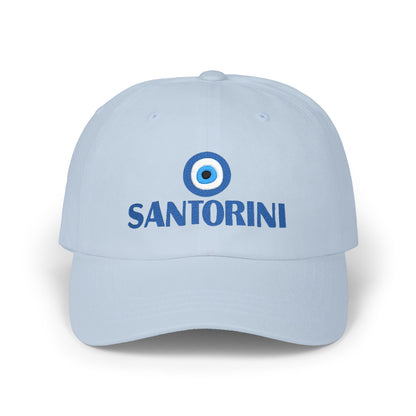 Santorini Evil Eye Dad Cap – Greek Island Embroidered Baseball Hat