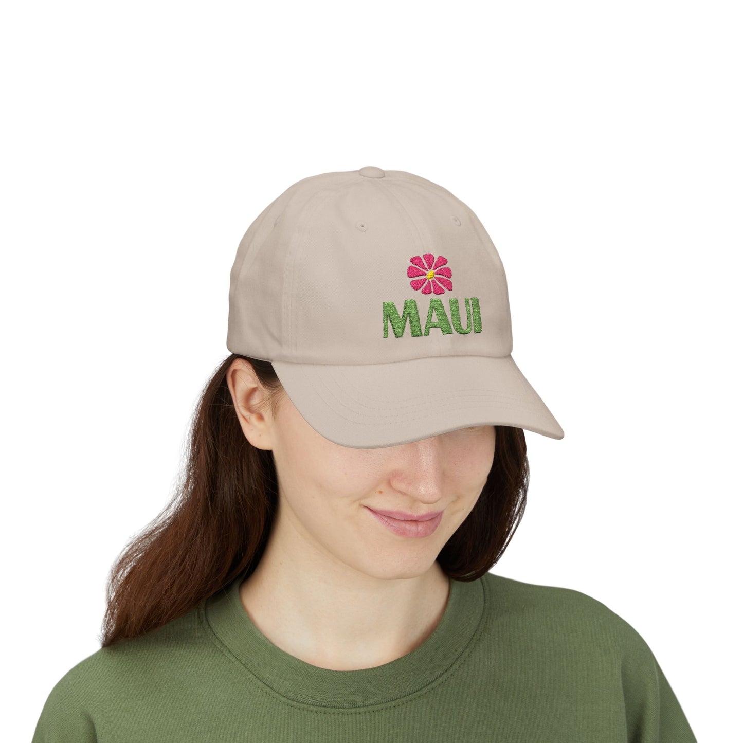 Maui Embroidered Dad Cap — Retro Hawaii Coastal Aloha Baseball Hat