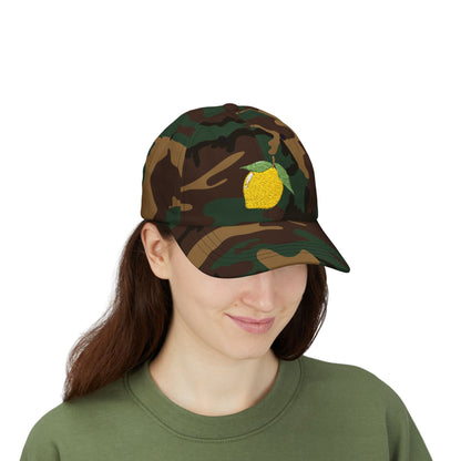 Lemon Embroidered Dad Cap Amalfi Capri Sicily Lemon Baseball Hat