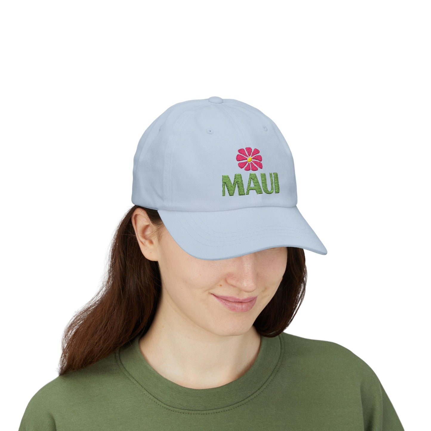 Maui Embroidered Dad Cap — Retro Hawaii Coastal Aloha Baseball Hat