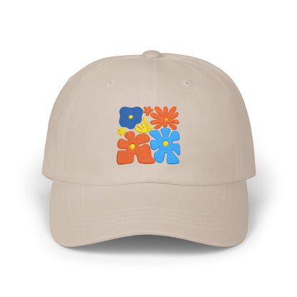 Boho Floral Baseball Dad Cap Retro Colorful Embroidered Flowers