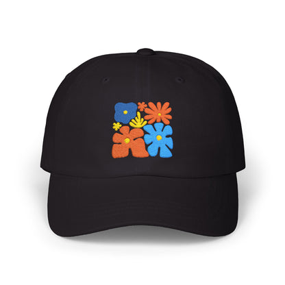 Boho Floral Baseball Dad Cap Retro Colorful Embroidered Flowers