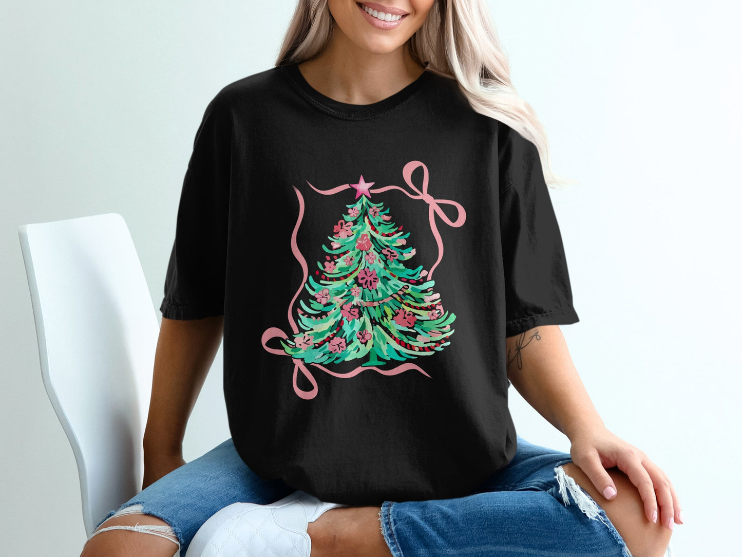 Festive Christmas Tree Graphic Tee product type