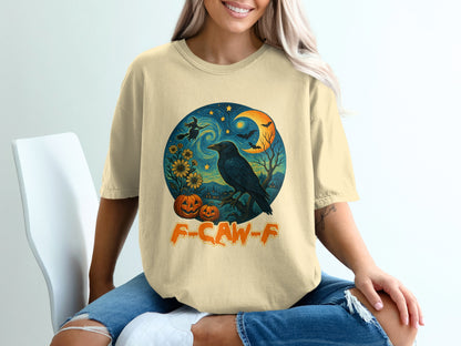Spooky Raven Halloween Graphic Tee product