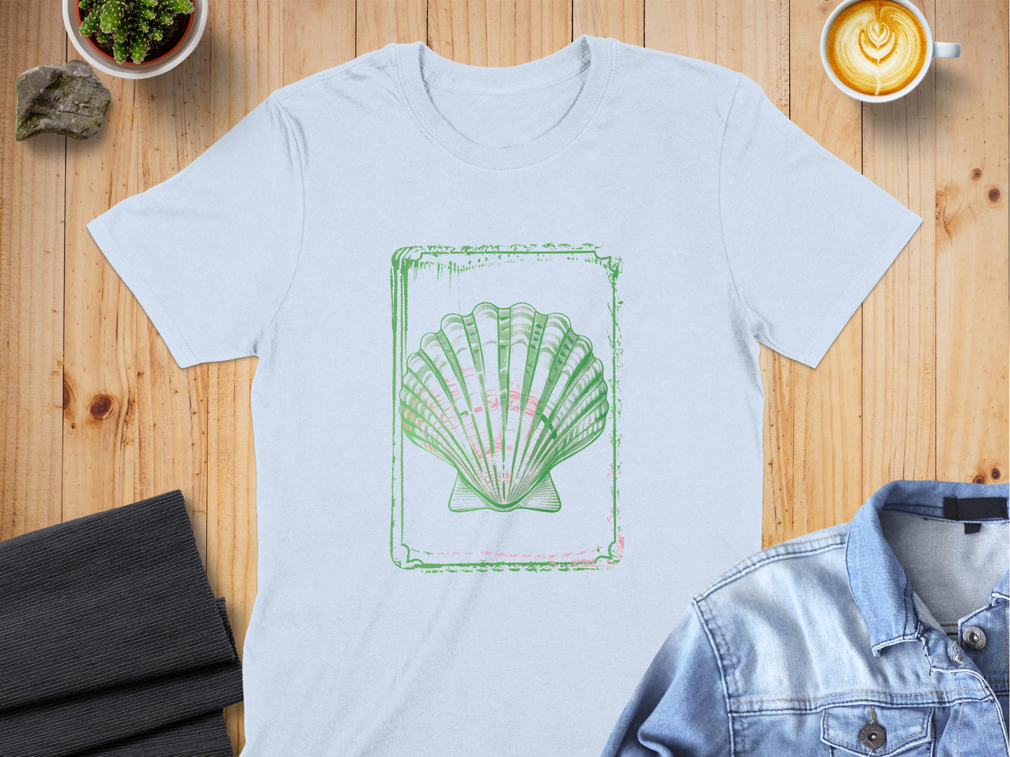 Retro-Inspired Architectural Shell Design T-Shirt product