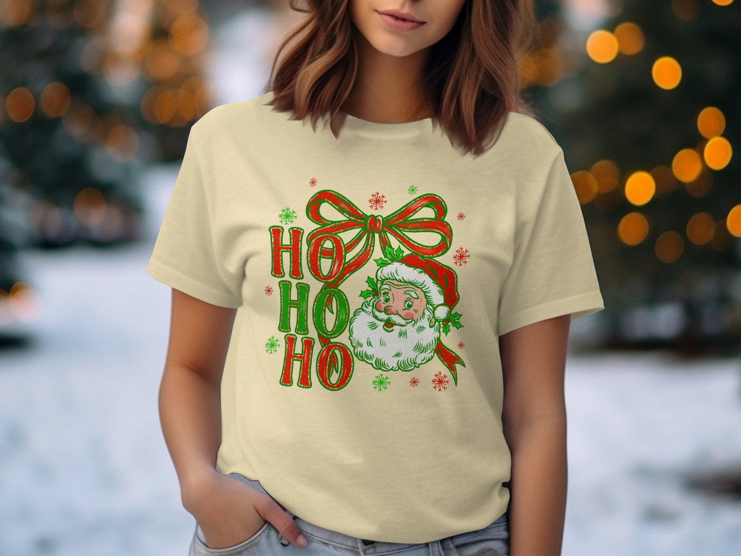 Festive Ho Ho Ho Santa Claus Christmas T-shirt product