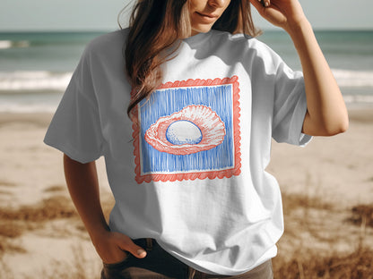 Shell Design Coastal Vibes Graphic Tee Shirt product type