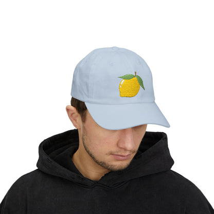 Lemon Embroidered Dad Cap Amalfi Capri Sicily Lemon Baseball Hat