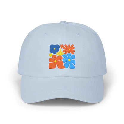 Boho Floral Baseball Dad Cap Retro Colorful Embroidered Flowers