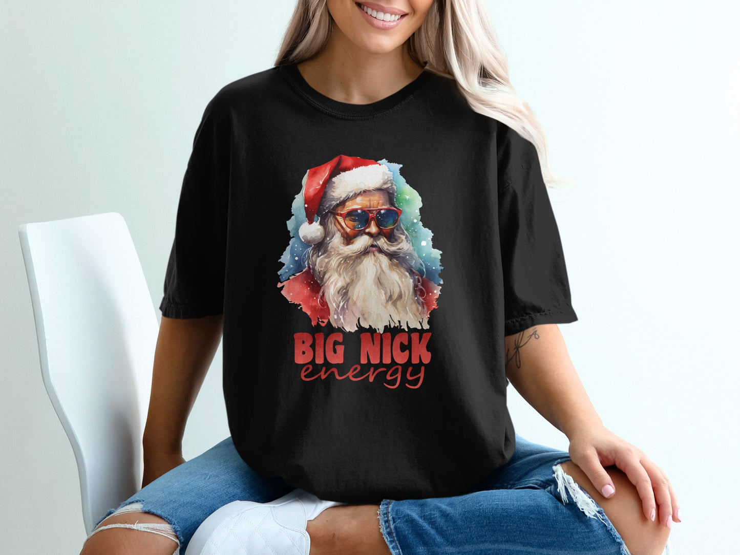 Big Nick Energy Santa Claus Christmas Graphic T-Shirt product