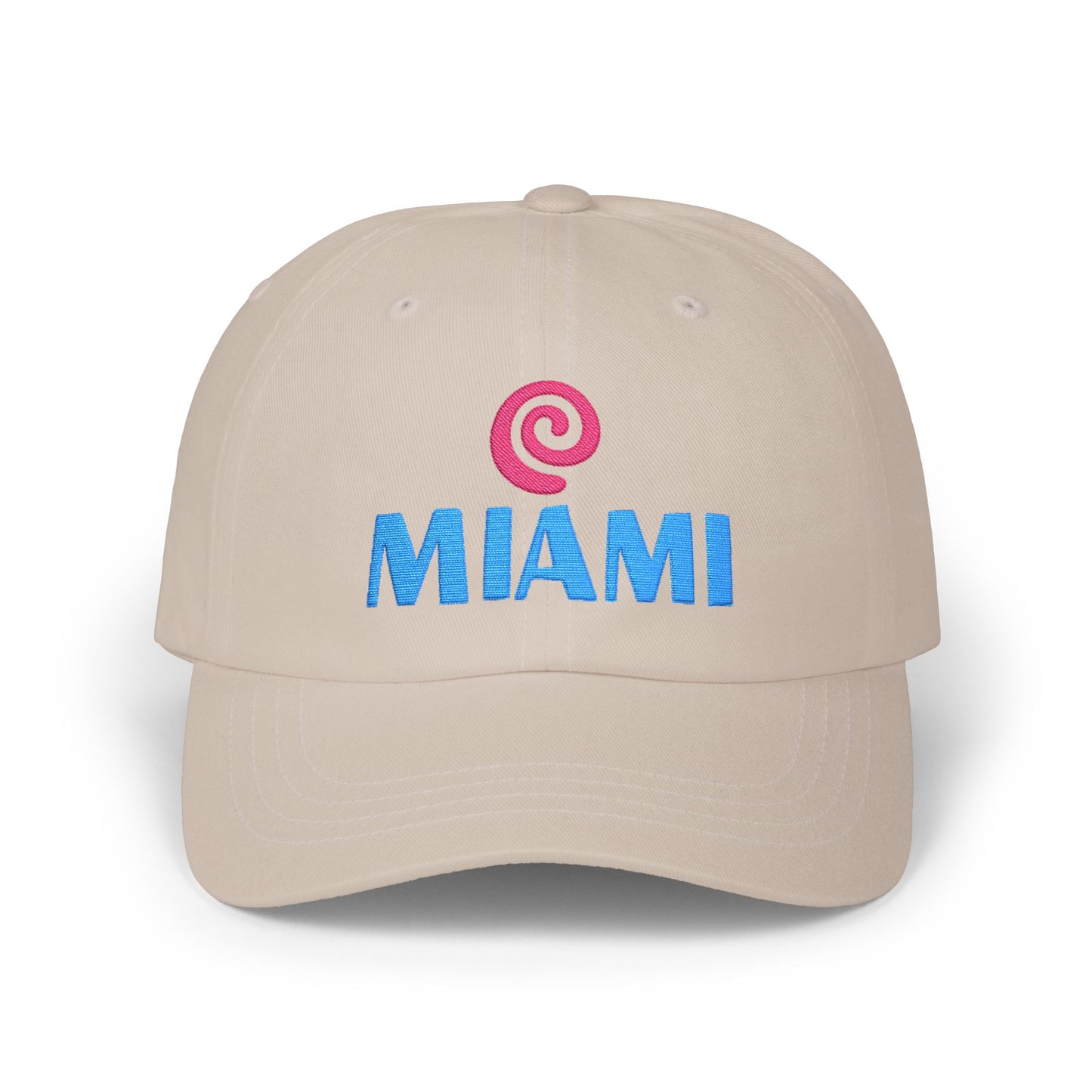 Miami Embroidered Dad Cap — Retro Coastal Baseball Hat