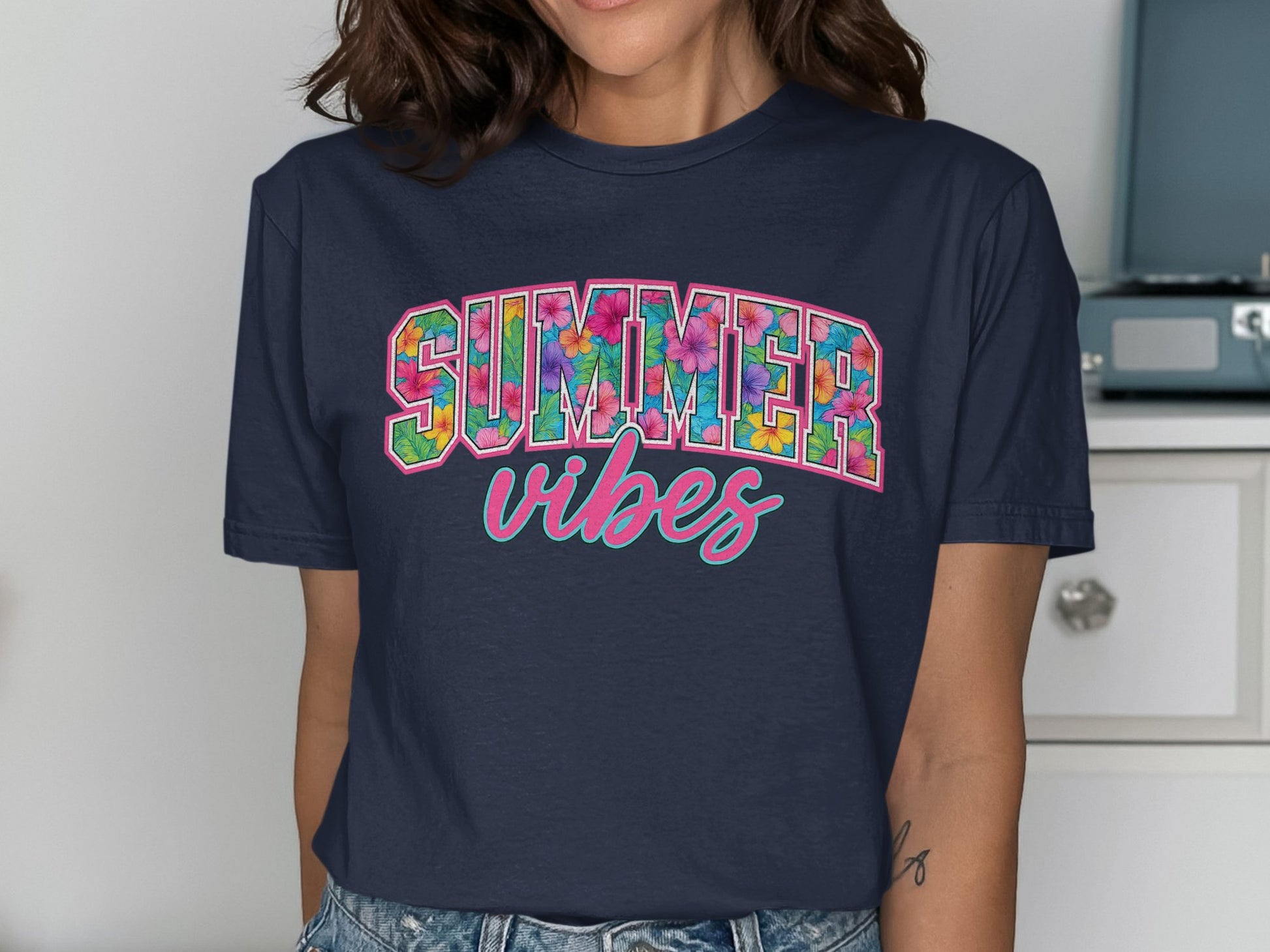 Colorful Summer Vibes Graphic Printed T-Shirt product