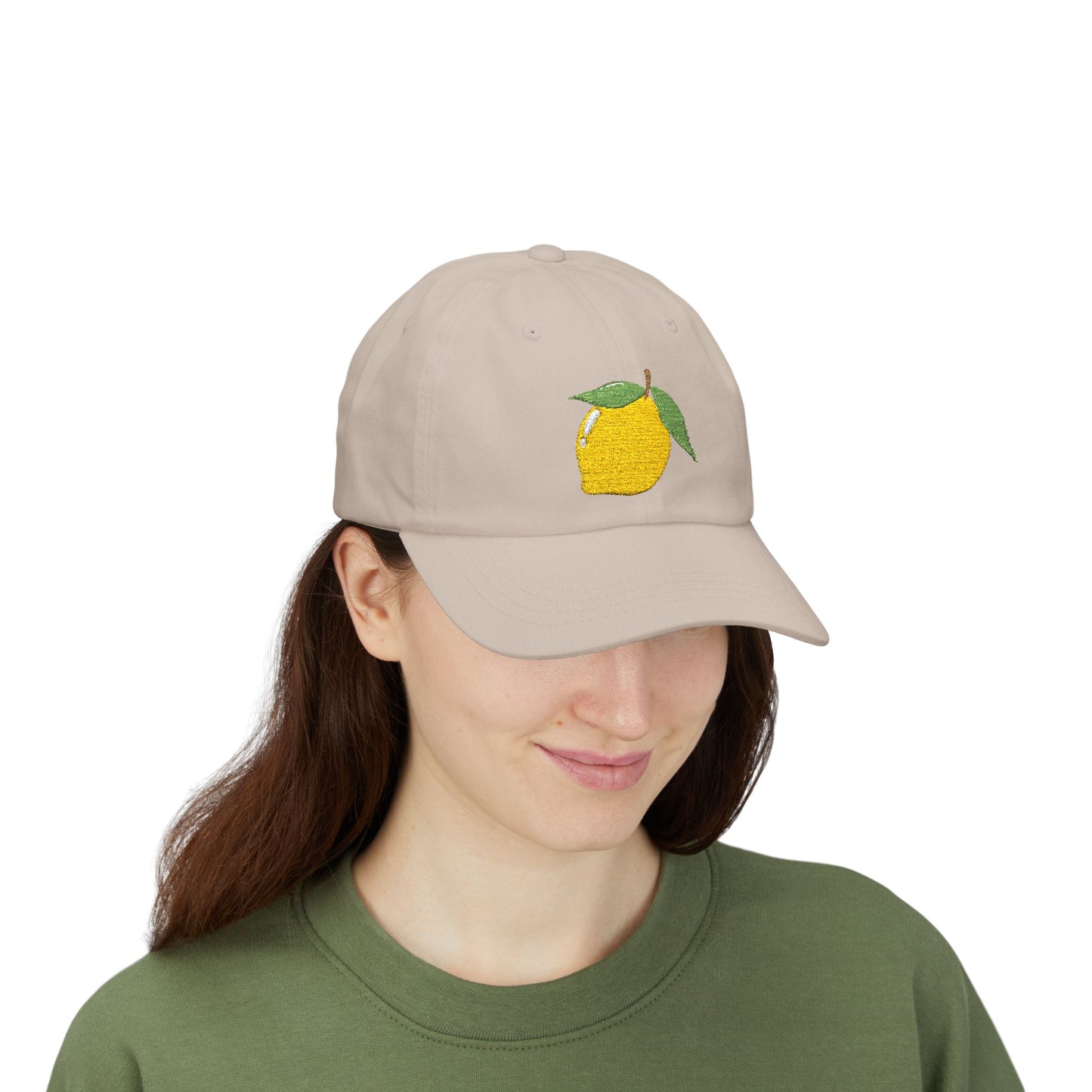 Lemon Embroidered Dad Cap Amalfi Capri Sicily Lemon Baseball Hat