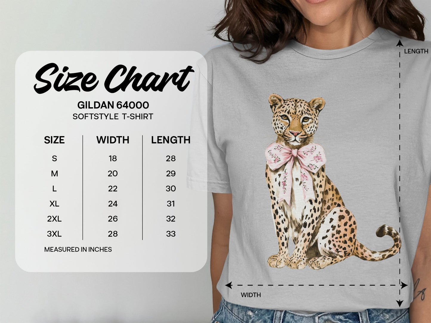 Cute Leopard with Large Bow T-Shirt product