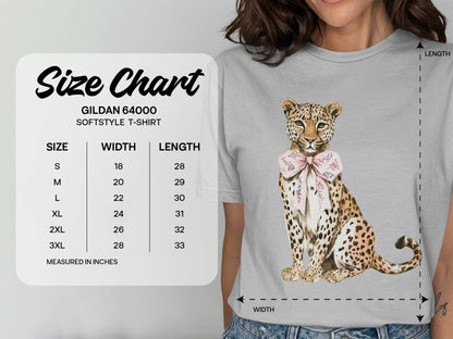 Cute Leopard with Large Bow T-Shirt product
