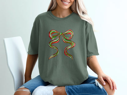 Festive Ribbon Design Graphic Tee Shirt product type
