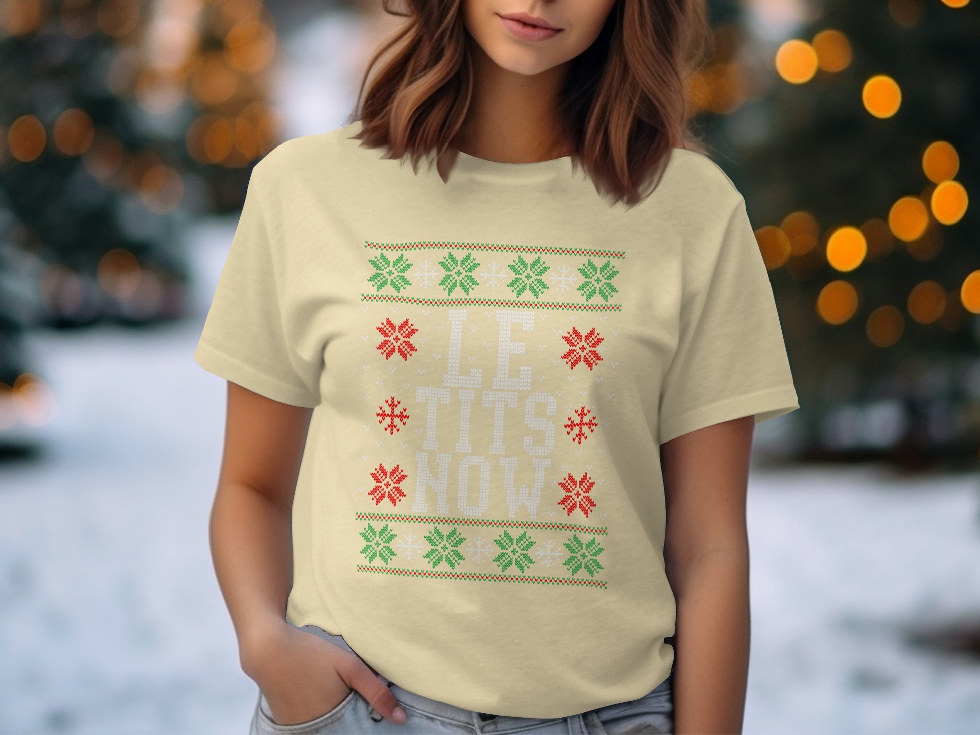 Let It Snow Funny Ugly Christmas Sweater T-shirt product type