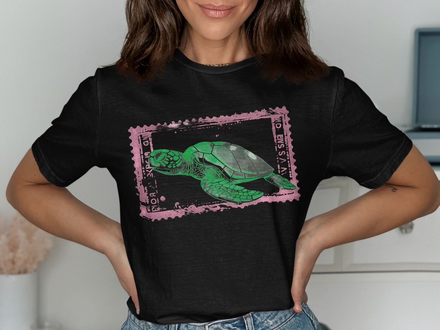 Sea Turtle Graphic Stamp Design T-Shirt product type