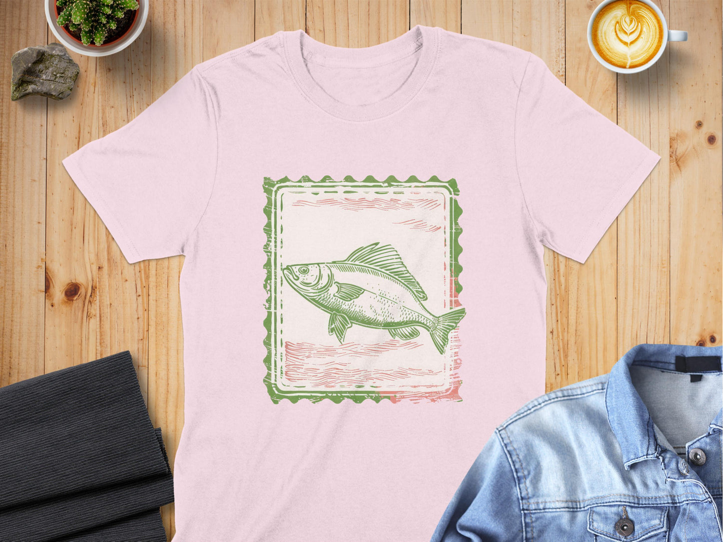 Fish Print Design Graphic Tee Shirt product type