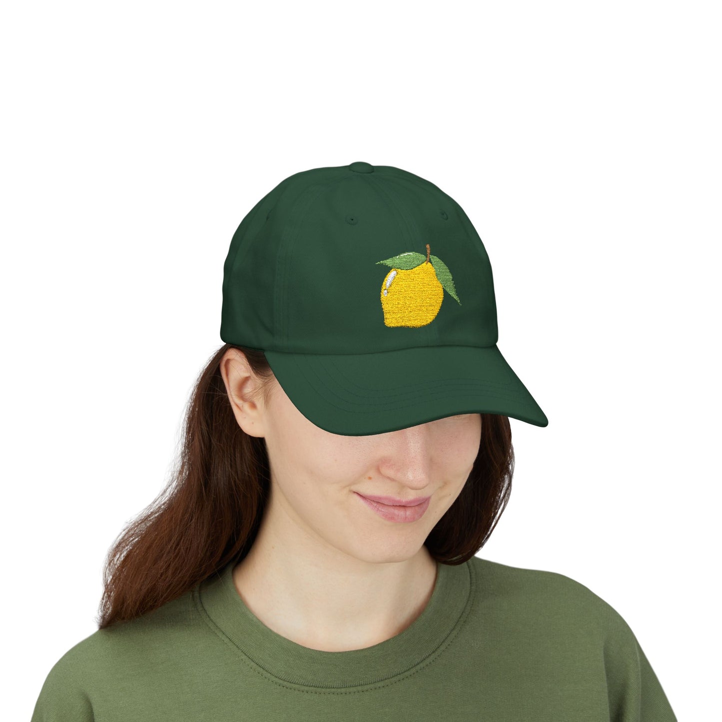 Lemon Embroidered Dad Cap Amalfi Capri Sicily Lemon Baseball Hat