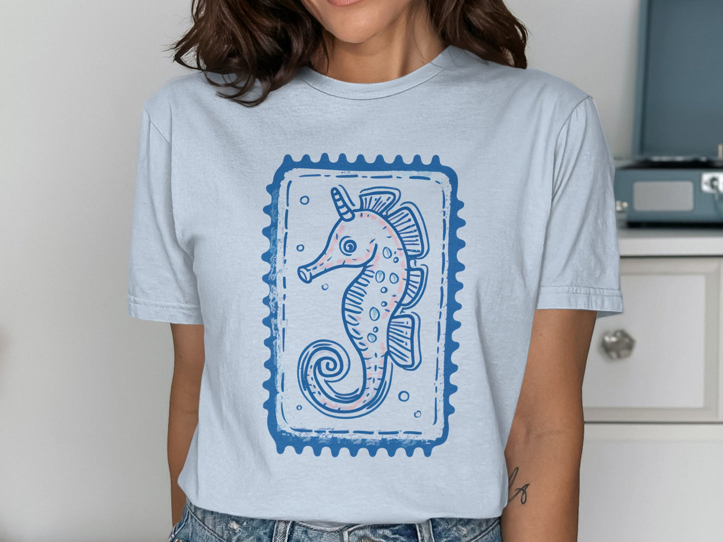 Unique Underwater Seahorse Graphic Tee product