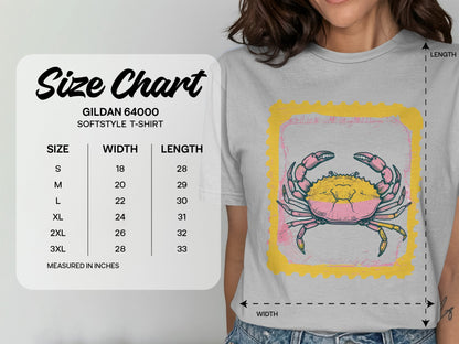 Crab Design Softstyle T-shirt product type