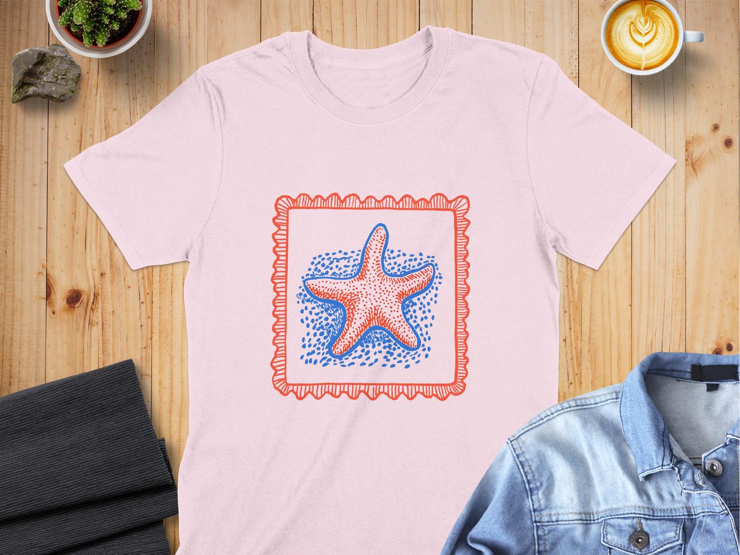 Starfish Graphic Pink T-Shirt by Coastal Collection product type