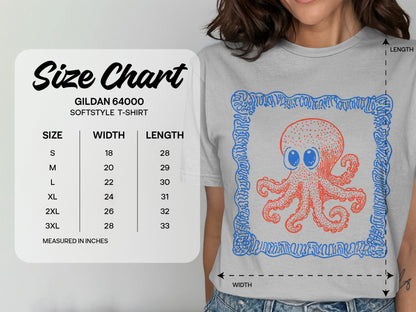Octopus Design Print on Softstyle T-Shirt product