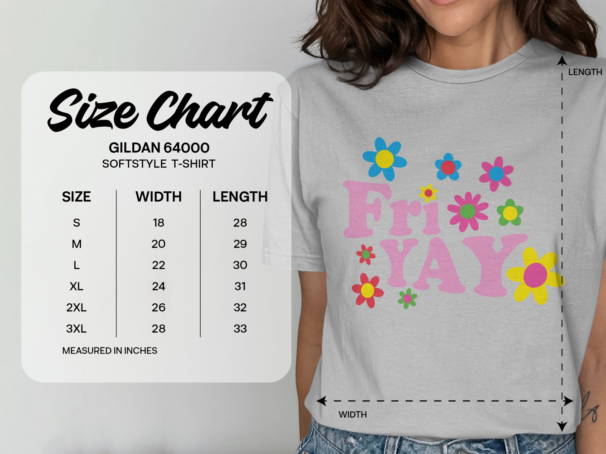 Fun Floral Graphic Print FriYAY T-shirt product