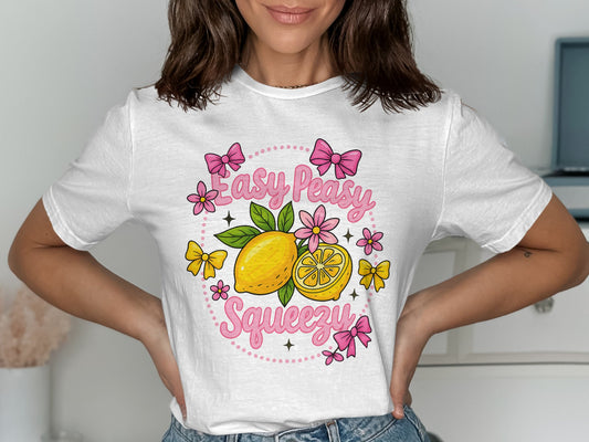 Easy Peasy Squeezy Lemon Bow Floral T-shirt product type
