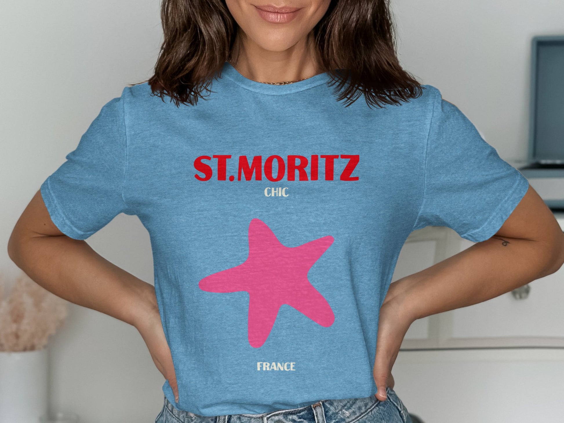 St.Moritz Chic France Star Print T-shirt product