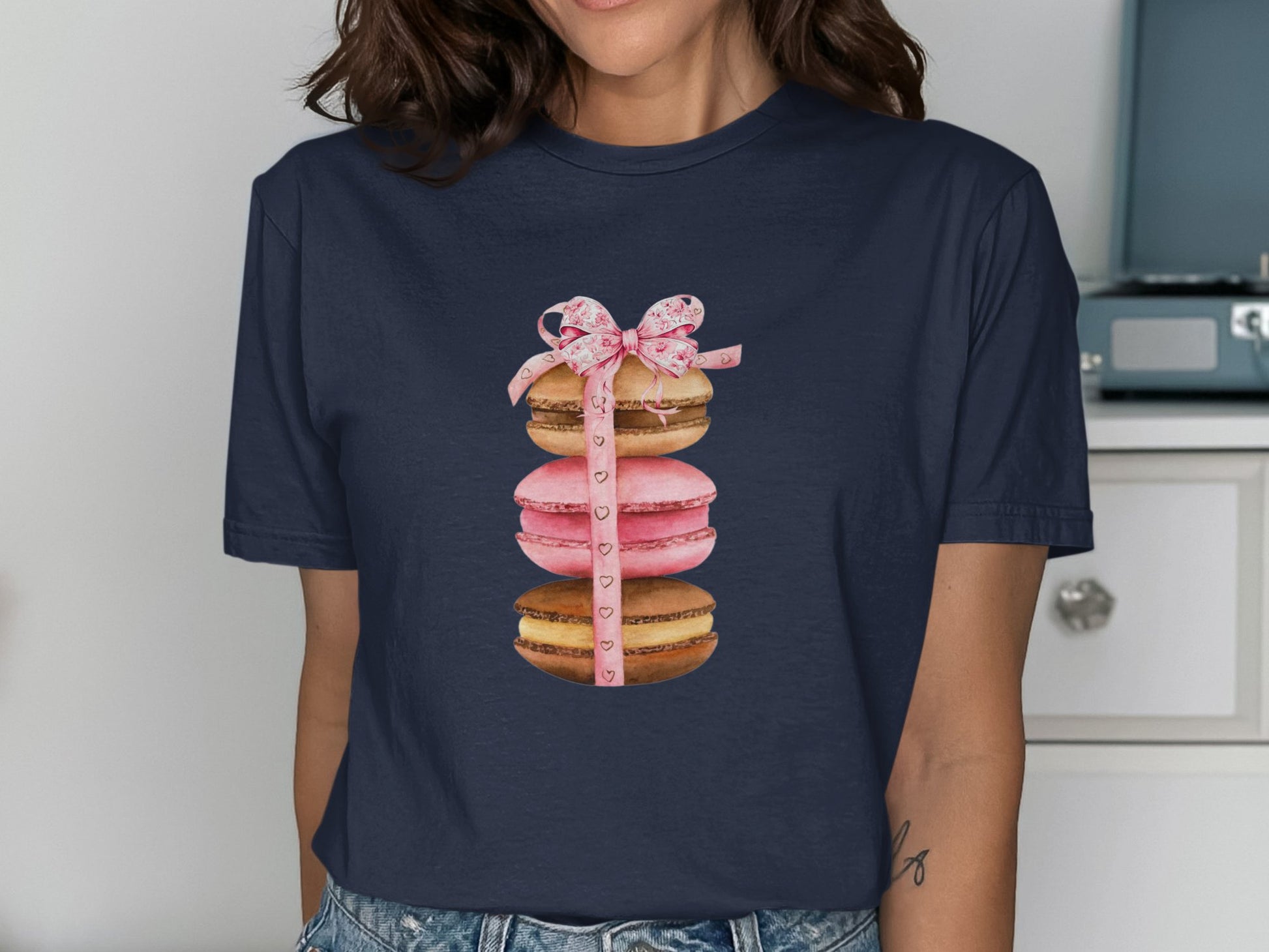 Sweet Macaron Stack Printed T-Shirt product