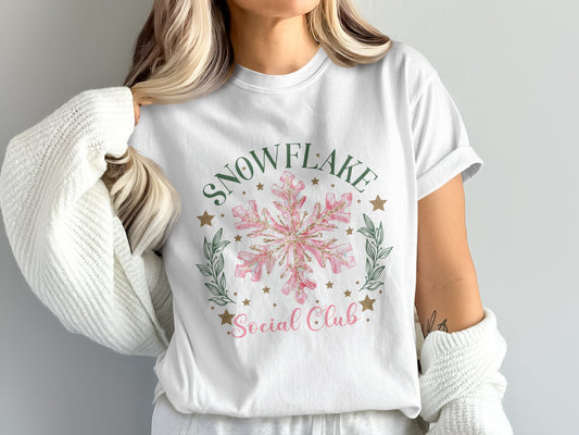 Snowflake Social Club Graphic T-shirt for Cozy Days Product