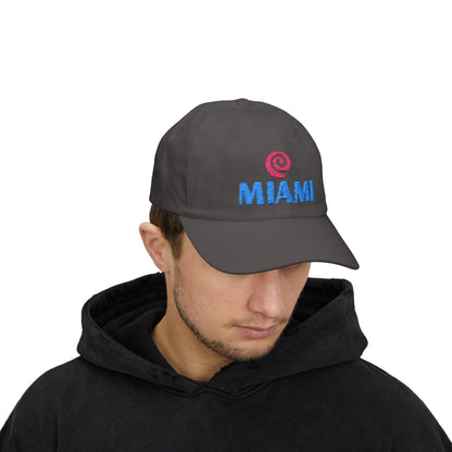 Miami Embroidered Dad Cap — Retro Coastal Baseball Hat