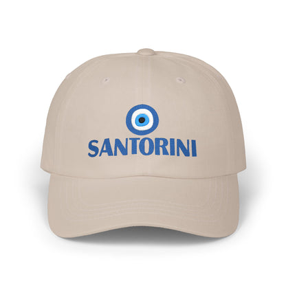 Santorini Evil Eye Dad Cap – Greek Island Embroidered Baseball Hat