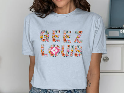 Floral Geez Louis Graphic T-shirt product