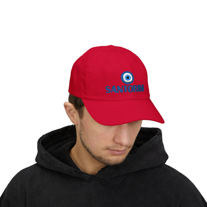 Santorini Evil Eye Dad Cap – Greek Island Embroidered Baseball Hat